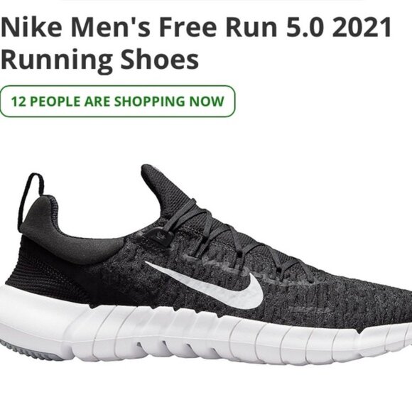Men’s size 10 Nike Black and White free run 5.0 Athletic Shoes - Picture 1 of 11